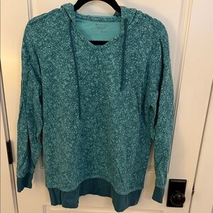 Athleta small Teal Patterned Hoodie
